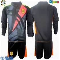 Španjolska Golmanski Gostujuci Dres za djecu EP 2024 Dugi Rukav (+ Kratke hlače)